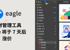 著名的海量素材管理工具 Eagle 将于 7 天后涨价｜终身授权 8 年不涨价，终于也撑不住了 10